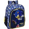 safta SONIC CITY - Zaino scuola per bambini, adattabile al carrello, ideale per bambini in età scolare, comodo e versatile, qualità e resistenza, 32 x 12 x 38 cm, blu, M, Casual