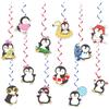 POMNUG 24 Pcs Pinguino Appeso Vortice Pinguino Spirale Soffitto Vortice Decorazioni Pinguino Decorazioni Appese Per Pinguino Compleanno Decorazioni Parti Accessori