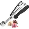 FOCCTS Cucchiaio Gelato Porzionatore Meccanico per Gelato Porzionatore Paletta Dosatore Gelato in Acciaio Inox con grilletto per Fare Il Gelato Anguria Lo Scoop di Patate e Lo Scoop di Polpette Φ25mm