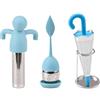 Homefantasy Set da 3 Tea Strainer per Tè Sfuso, Riutilizzabili Infusori da tè in Silicone, Infusers tè per Fogli Staccabili Tea, Set di Infusori per Tè Creativi,Filtro Infusore per Tè Sfusi e Tisane,Filtro per Tè