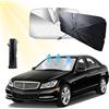 Dowdiles Parasole Auto,Parasole Auto Parabrezza Interno,Parasole Per Auto,Ombrello Parasole Pieghevole Protettore Anti-UV,Accessori Auto,Adatto Alla Maggior Parte Delle Auto, SUV,Berline