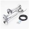 YIYIDA avvisatore Acustico per Auto Argento Tromba a Tre Tubi 12V 150DB elettrovalvola Comando Elettrico Corno Impermeabile Grande Altoparlante Corno di Potenza fischio Auto Audio