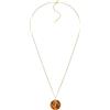 Fossil Collana da donna in argento sterling con chiusura a moschettone, Arancione