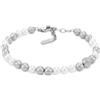 Emporio Armani Bracciale da uomo in acciaio inossidabile o con perline con chiusura a moschettone
