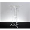 Slato Tavolino Basso da Salotto Design Moderno in cristallo Acrilico Trasparente Iside (40 x h60)