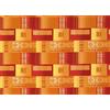 BIANCHERIAWEB Set Cuscini Coprisedia Imbottiti Sfoderabili Modello Eldorado Made in Italy Fascia Quadrata 4Pz Arancio