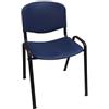 SEDIAOFFICE - Sedie Ufficio Senza Ruote, Sedia Scrivania Ergonomica, per Studio, Sala D'Attesa, Sala Riunioni e Conferenze, Comoda Sedia Ufficio Economica Senza Braccioli (Blu)