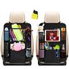 Heyham Protezione Sedili Auto Bambini, HE-TOP 2 Pezzi Organizzatore Sedile Posteriore Auto Proteggi Impermeabile con Multi-Tasca e Pocket iPad/Tablet Trasparente, Organizer Bambino per Sedile Auto