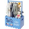 DUHARS Regali Neonato - Regalo Baby Shower, Regali Per Neogenitori, Regalo Nascita, Regali Gender Rivelare, Regalo Donna Incinta, Adatto a Donne O Regali Per Neonati Maschio, Cesto Prodotti Neonato