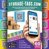 STORAGE-TAGS Etichette per archiviazione codici QR, adesivi scansionabili con codice colore per cestini, traslochi, contenitori e organizzazione, traccia inventario, app Android e iOS, confezione da 60