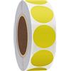 Hybsk Etichette adesive per codifica colore, carta rotonda, autoadesiva, 25 mm, giallo, 1.000 pezzi per rotolo, 1 rotolo giallo