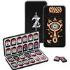 JINGDU Custodia per schede di gioco per Nintendo Switch, resistente e portatile, 48 slot di archiviazione dei giochi con 24 slot per schede di gioco e 24 slot per schede Micro SD, Zelda Shika