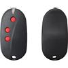 seav Cover di ricambio per telecomando apricancello Be Happy RS3, inclusi 3 pulsanti rossi e indicatore trasparente, guscio colore grigio