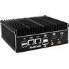 PeeliCeeli Industrial Mini PC 12th Gen Alder Lake-N100, Fanless Embedded Computer, 16G RAM 512G M.2 NVME SSD, Dual i226V 2.5GbE LAN, 2 x RS232 COM, WiFi5/BT4.2, 3 Display