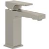 Villeroy & Boch Architectura Square - Rubinetto per lavabo senza scarico, con cartuccia in ceramica, per lavabo, altezza 113 mm, quadrato, nichel spazzolato opaco