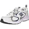 New Balance 408, Sneaker Uomo, Bianco/Argento, 42 EU