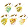 TUXIBIN 5 Pezzi Esche da Pesca, esche artificiali spinning, buzzbait, Spinnerbait, Jigs Lure