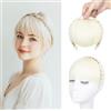 S-noilite Fascia con frangia, fascia per parrucche con frangia anteriore, fascia sintetica intrecciata, parrucca con extension per capelli per donne e ragazze,Biondo candido