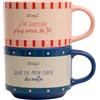 Mr. Wonderful - Set di 2 tazze impilabili - Ti voglio ancora più del mio caffè mattutino - Capacità tazze: 370 ml