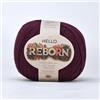 Hello Yarn Reborn - Filato di cotone riciclato - Claret - 200 g DK per uncinetto/lavoro a maglia