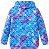 Momkonzz Felpa con cappuccio 3D per bambini, a maniche lunghe, 6-14 anni, Felpe con cappuccio cielo stellato viola, 12-14 Years