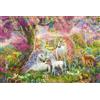 Schmidt Spiele 56387-Puzzle per Bambini, Motivo: Famiglia di unicorni nella Foresta di Fiori, 150 Pezzi, Multicolore, 56387