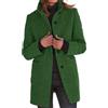 MASUCOR Cappotto Lungo Elegante da Donna in Bouclé Autunno Inverno Caldo Trench Manica Lunga Giacca con Colletto Alla Coreana Giacca Semplice con Tasche Cappotto Invernale Giacca Vintage da Esterno(Gr