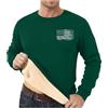 Generico Felpe Uomo Pile Comodi Sportivi Top Senza Cappuccio Eleganti Maniche Lunghe Sweatshirt Cotone Invernale Pullover Casual Calda Maglione Moda Offerta Felpe Termica Uomo