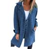 EGSDMNVSQ Cappotto da Donna Cappotto in Lana Sciolto Cardigan a Maniche Lunghe Autunno Cappotto Elegante con Bottoni Caldo Cappotto