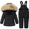 Surttan Set Bimba Tute Completo Da Neve Invernale Set Tuta Sci Da Bambina Calda Set Da Sci Per Bambini Apertura Con Zip Set Tuta Impermeabile Bimbo Bambina Tuta Da Neve Per Bambini Set Da Sci