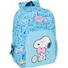 safta SNOOPY LOVE - Zaino scuola adattabile, ideale per bambini di diverse età, comodo e versatile, qualità e resistenza, Blu chiaro, M, Casual