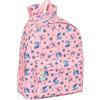 safta STITCH BEACH - Day Pack per bambini, zaino per bambini, qualità e massima resistenza, comodo e versatile, 33 x 15 x 42 cm, Rosa pastello, M, Casual