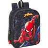 safta SPIDERMAN ATTACK - Zaino per bambini, zaino per la scuola, adattabile al carrello, ideale per asilo, comodo e versatile, qualità e resistenza, 22 x 10 x 27 cm, Nero, M, Casual