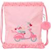 safta Moos Passion - Zaino a sacco piatto, grande, ideale per bambini di diverse età, tessuto riciclabile, comodo e versatile, qualità e resistenza, 35 x 40 cm, multicolore, M, Casual