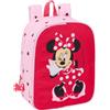 safta MINNIE MOUSE NAIVE - Zaino per asilo, adattabile al carrello, facile da pulire, ideale per bambini di diverse età, comodo e versatile, qualità e resistenza, 22 x 10 x 27 cm, rosa chiaro, M,