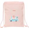 safta PRESCUCOLAR JIRAFA - Zaino a sacco piatto Junior, ideale per bambini di diverse età, comodo e versatile, qualità e resistenza, 26 x 34 cm, Corallo, M, Casual