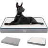 EMPSIGN Cuscino per Cane Taglia Grande, Materassino Impermeabile Tappeto Sfoderabile Lavabile, 112x76x7,5cm, Grigio