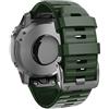 ANBEST Cinturino Compatibile con Garmin Fenix ​​6X PRO/Fenix 7X Cinturino, Braccialetto di Ricambio in Silicone Sportivo per Fenix 6X/Fenix 5X/Enduro/Enduro 2/Descent MK2 Cinturino, Verde Militare