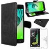 ebestStar - Cover Compatibile con Samsung J3 2016 Galaxy SM-J320F Custodia Portafoglio Pelle PU Protezione Libro Flip, Nero + Pellicola Vetro Temperato [Apparecchio: 142.3 x 71 x 7.9mm, 5.0'']