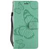 DENDICO Cover per Huawei P10 Lite, Pelle Portafoglio Custodia per Huawei P10 Lite Custodia a Libro con Funzione di appoggio e Porta Carte di Credito - Verde