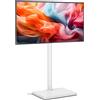 TVON Supporto TV da Pavimento per TV da 32 a 60 pollici Supporto TV Alto con Piedini di Supporto, Supporto TVs ad Angolo Sottile Regolabile in Altezza, Girevole, Max VESA 400x400mm fino a 40kg