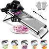 MASTERTOP Mandolina Affettatrice Professionale, Mandolina Giapponese per Verdure, Mandoline Vegetale Regolabile con Lame Affilate, Affetta Verdure Cucina in Acciaio Inox per Patate, Carote, Cipolle