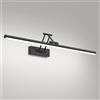 Klighten LED Lampada a specchio LED 70 cm, lampada a specchio 24 W 1650 lm, lampade a specchio girevoli per bagno IP44, applique per specchio da bagno, bianco freddo 5500 K, nero