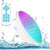 KOLLNIUN Illuminazione a LED per piscina, 20 W, PAR56 RGB, luce subacquea, con telecomando, illuminazione per piscina, 12 V AC/DC, IP68, impermeabile