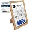 CABBEL Cornice 18x24 cm, Rovere, robusta cornice in legno MDF, vetro Plexi infrangibile, da appendere e da