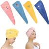 YANGWEN 4 pezzi Asciugamano in Microfibra,Asciugamano a Turbante con Bottone,rapidamente asciugamani asciugamano turbante per capelli
