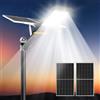 HYPOW 800W Lampione Solare LED Esterno con Pannello Solare, Lampioni Solari con Sensore di Movimento, IP67 Impermeabile Lampada Solar con Telecomando per Giardino Stradale Garage