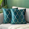 Hanrunsi Cuscini Divano Moderni Set di 2 Cuscino Copricuscini Geometrici Motivi Velluto Federe Cuscino Con Cerniera Nascosta Decorativi Fodere Quadrate Solo Federe