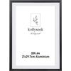 kollyseek cornice alluminio DIN A4 21 x 30 cm Nero Cornice poster in metallo con vetro acrilico infrangibile moderna cornice per foto Cornice con passepartout per immagini Poster Foto nero