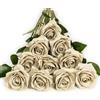 DuHouse 10 rose finte fiori di seta artificiali fiori di rosa finto fiore lunghi steli bouquet per organizzare matrimoni centrotavola festa casa decorazione cucina (Canna)